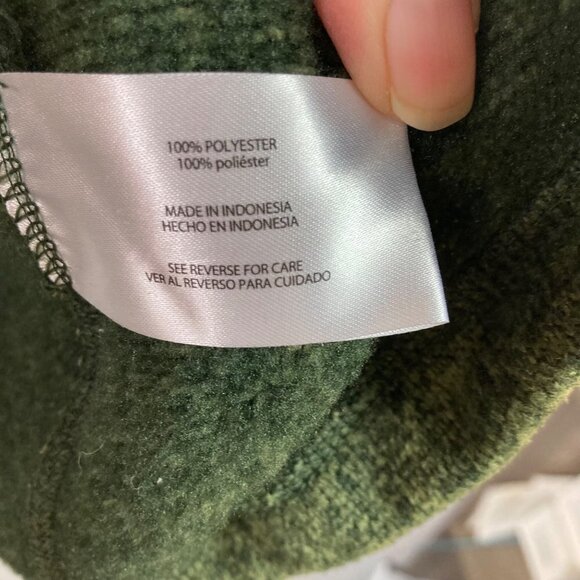 Mens Woolrich 1/4 Zip Sweater Green L - Picture 6 of 6